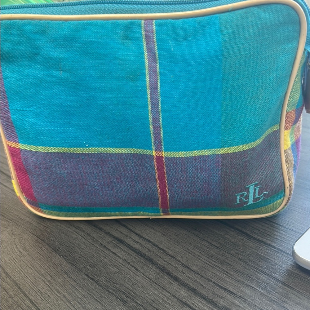 Ralph Lauren Plaid Cosmetic Bag